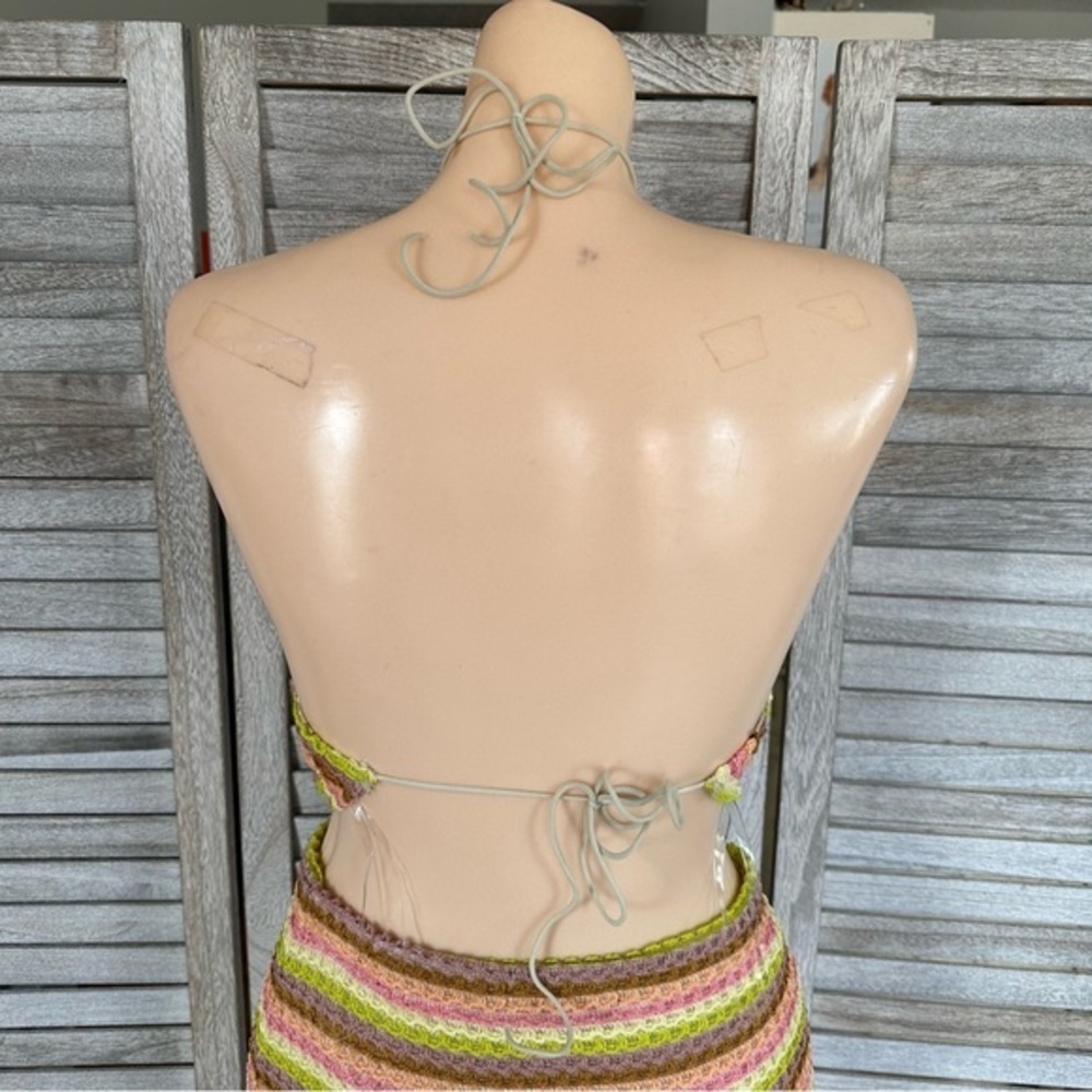 DAYDREAM STRIPED KNIT HALTER AND MINI SKIRT SET - Picture 7 of 9